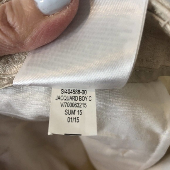 Banana Republic NWT Women's The Avalon Jacquard Boy Crop Pants in Ivory Size 4 - Picture 10 of 10